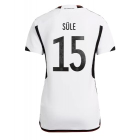Damen Fußballbekleidung Deutschland Niklas Sule #15 Heimtrikot WM 2022 Kurzarm